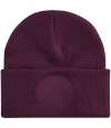 B446 Circular patch printers beanie Burgundy colour image